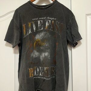 PacSun Los Angeles Gray Burnout Classic Graphic T Shirt Men's Medium